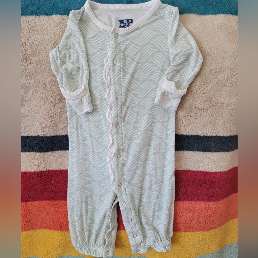 Kickee pants ruffle bamboo coverall